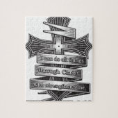 Limited Edition Philippians 4:13 Christelijke Bijb Legpuzzel (Verticaal)