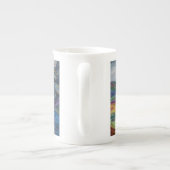 Limited Edition Porcelain Cup, waterverf "ICBlue" Porselein Kop (Achterkant)