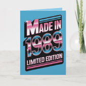 Limited Edition Retro 1989 Birthday Card Kaart (Voorkant)