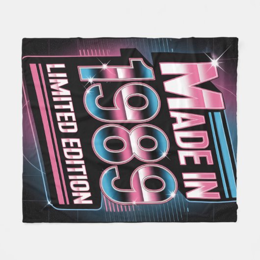Limited Edition Retro 1989 Fleece Blanket (Voorkant (Horizontaal))