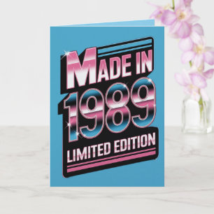 Limited Edition Retro 1989 Verjaardagskaart Kaart