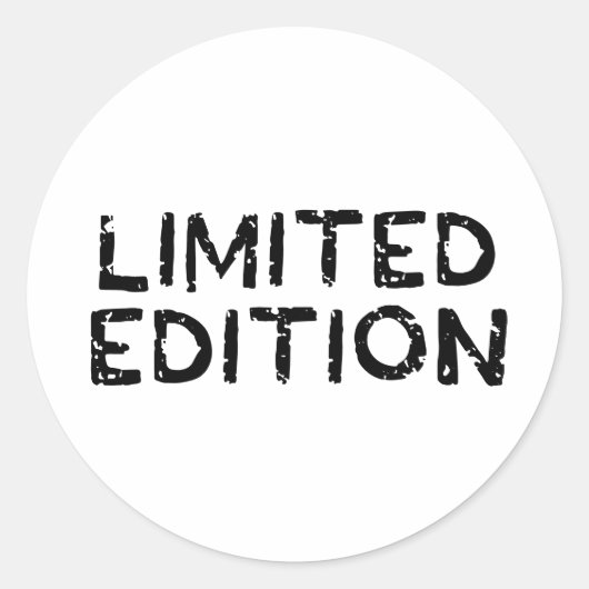 Limited Edition Ronde Sticker (Voorkant)
