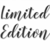 Limited Edition Typografie Quotes en Gezegden Sticker (Voorkant)