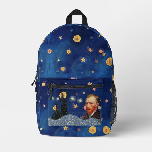 Limited Edition Van Gogh Starry Night Backpack Bedrukte Rugzak (Voorkant)