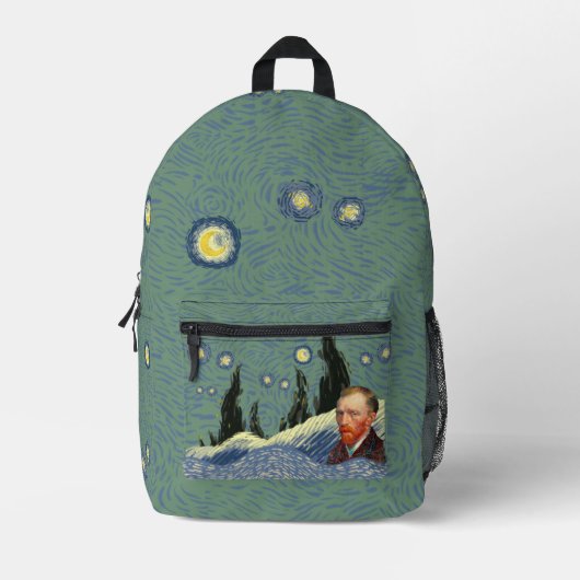Limited Edition Van Gogh Starry Night Backpack Bedrukte Rugzak (Voorkant)