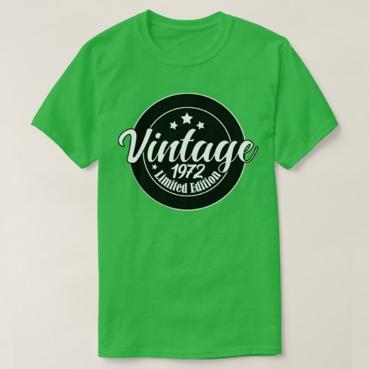 Limited Edition Vintage 1972 51e verjaardag T-shirt (Design voorkant)