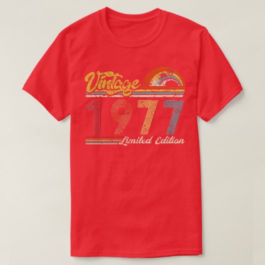  Limited Edition Vintage 1977 Verjaardag 1 T-shirt (Design voorkant)