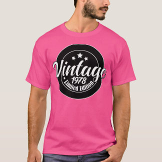 Limited Edition Vintage 1978 verjaardag 45ste verj T-shirt
