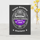 Limited Edition Year Geboren op persoonlijke titel Kaart (Gele Bloem)