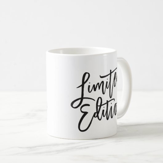 LIMITED EDITION zwart minimaal script grappig cita Koffiemok (Voorkant rechts)