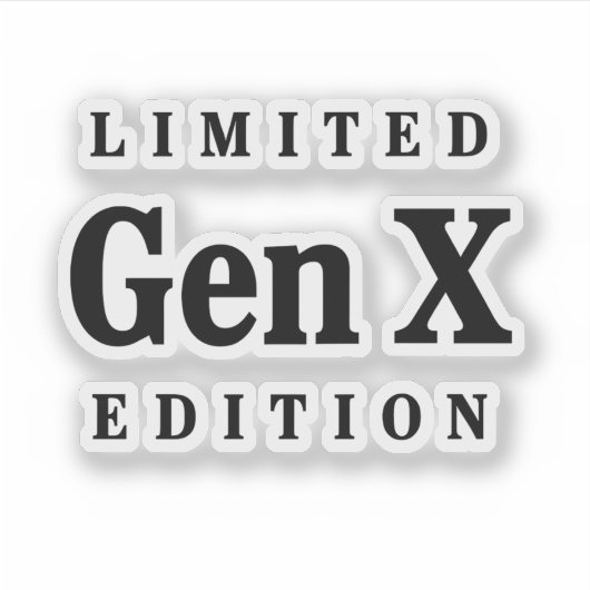 Limited Gen X Edition-Sticker Sticker (Voorkant)