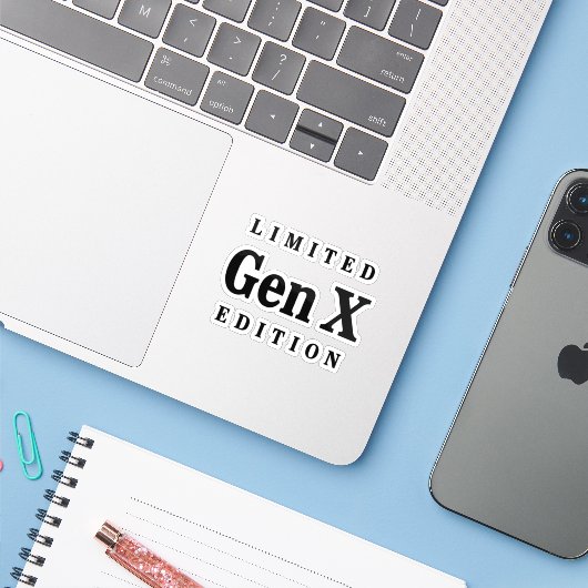 Limited Gen X Edition-Sticker Sticker (Laptop met iPhone)