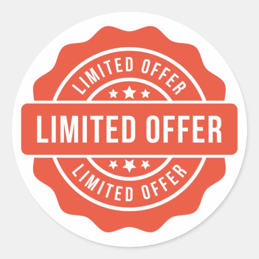 Limited Offer Sale Ronde Sticker (Voorkant)