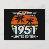 Limited Oplage Retro Awesome sinds 1951 1951 Briefkaart (Voorkant)