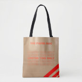 Limited time only THE Paper Bag shopping tote bag (Voorkant)