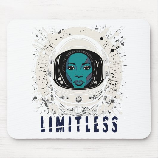 Limitless Astronaut Girl - Mousepad Muismat (Voorkant)