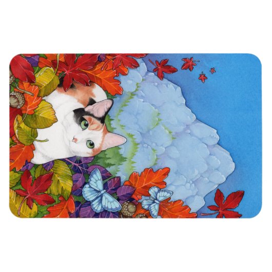 Limitless Autumn Natuur Cat Rainbow Bridge Magneet (Horizontaal)