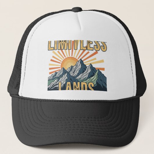 Limitless Lands.t-shirt ontwerp Trucker Pet (Voorkant)