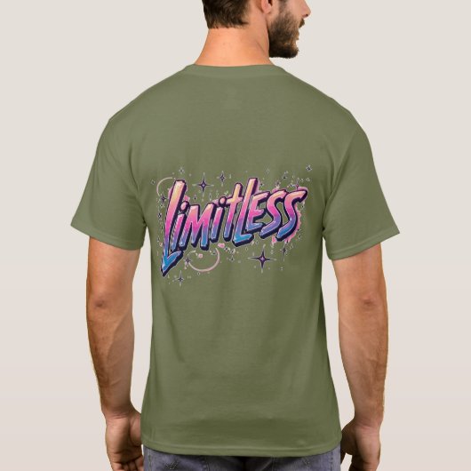 Limitless T-Shirt – Vet Inspirerend woord T-shirt (Achterkant)