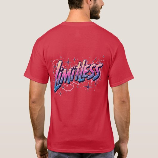 Limitless T-Shirt – Vet Inspirerend woord T-shirt (Achterkant)