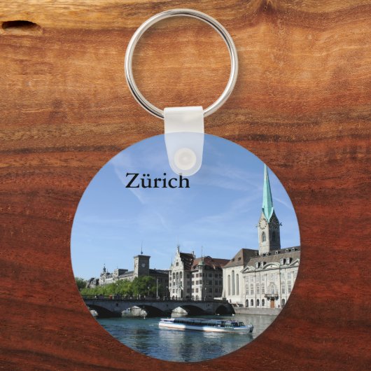 Limmat River in Zürich Sleutelhanger (Voorkant)