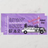 Limo Bachelorette Party Kaart (Voorkant / Achterkant)