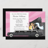 Limo Bridal Shower Invitation Kaart (Voorkant / Achterkant)