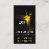 Limo & Car Service Moderne Gouden Limousine QR-cod Visitekaartje (Voorkant)