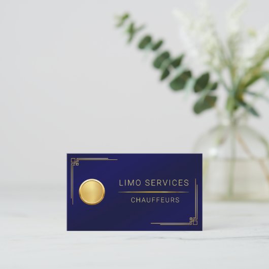 Limo Driver en Chauffeur Service QR-code Visitekaartje (Staand voorkant)