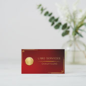 Limo Driver en Chauffeur Service Rode QR-code Visitekaartje (Staand voorkant)