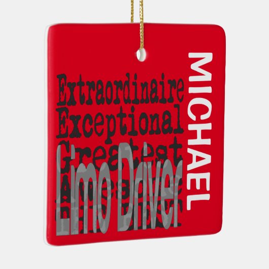 Limo Driver Extraordinaire CUSTOM Keramisch Ornament (Rechts)