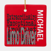Limo Driver Extraordinaire CUSTOM Keramisch Ornament (Achterkant)