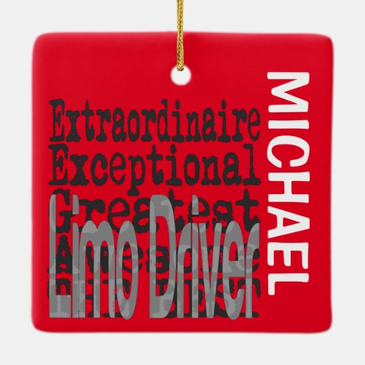 Limo Driver Extraordinaire CUSTOM Keramisch Ornament (Achterkant)