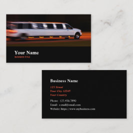 Limo Driver Limousine Chauffeur-chauffeur Visitekaartje