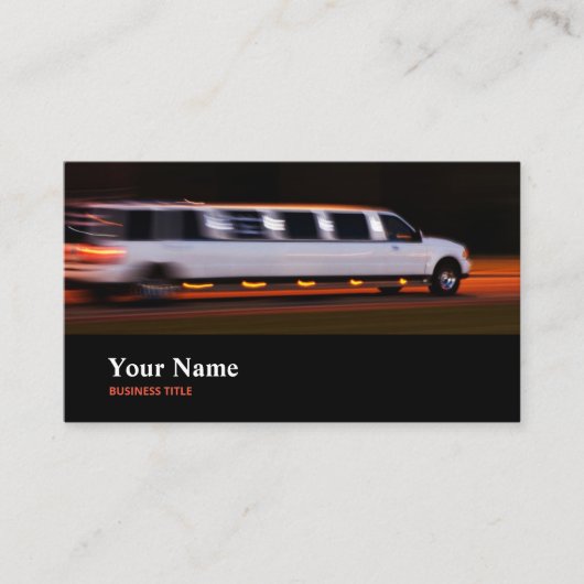 Limo Driver Limousine Chauffeur-chauffeur Visitekaartje (Voorkant)