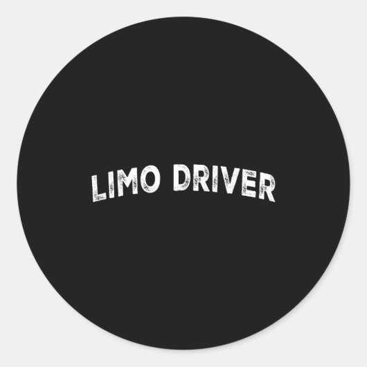 Limo Driver Ronde Sticker (Voorkant)
