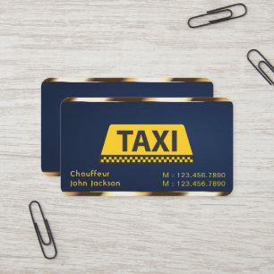 Limo- en taxichauffeur Modern stads professioneel  Visitekaartje