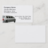 Limo Huur- en bestuurdersservice Visitekaartje (Voorkant / Achterkant)