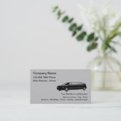 Limo Huur- en Chauffeur-dienst Visitekaartje (Staand voorkant)