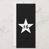 Limo in de stad Black & White Party Ticket uitnodi Kaart (Achterkant)