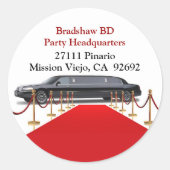 Limo retouradres Sticker (Voorkant)