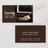 Limo Service Driver, Cab, Taxi Business Card Visitekaartje (Voorkant / Achterkant)
