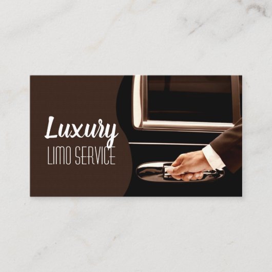 Limo Service Driver, Cab, Taxi Business Card Visitekaartje (Voorkant)
