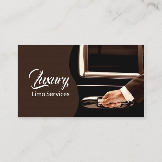 Limo Service Driver, Cab, Taxi Visitekaartje (Voorkant)