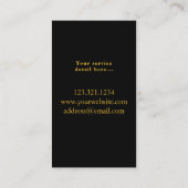 Limo Service limousine Minimal Black Elegant Visitekaartje (Achterkant)