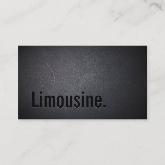 Limo Service limousine Minimal Black Elegant Visitekaartje (Voorkant)