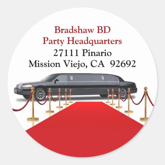 Limo Service Sticker Label Sjabloon (Voorkant)