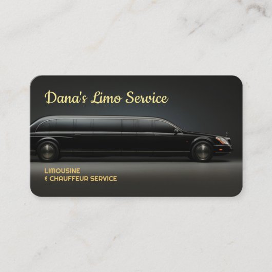 Limo-service Visitekaartje (Voorkant)