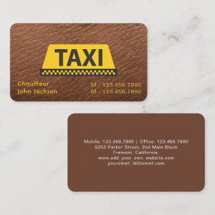 Limo & Taxi Chauffeur Moderne Stad Professionele A Visitekaartje