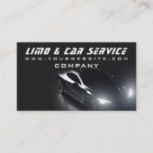 Limo & Taxi Service Elegant Dark Limousine Visitekaartje (Voorkant)